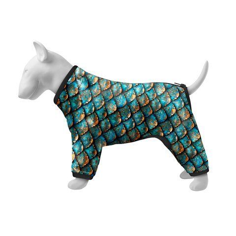 Вітровка для собак WAUDOG Clothes, малюнок "Луска", L55, В 77-79 см, С 50-55 см 396-0179 фото