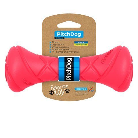 Ігрова гантель для апортировки PitchDog, довжина 19 см, діаметр 7 см рожевий 62397 фото