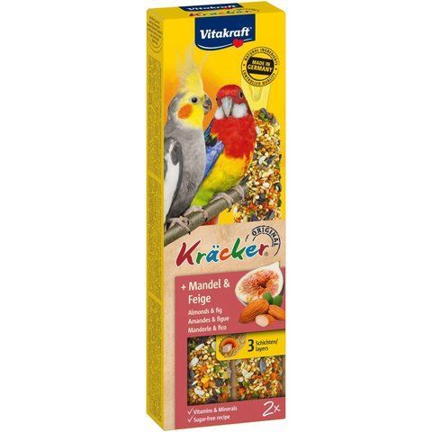 Ласощі Vitakraft Kracker Original Almonds and Fig крекер для великих австралійських папуг фруктовий 2 шт/уп 21289 фото