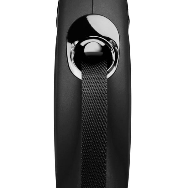 Повідець-рулетка Flexi для собак New Classic стрічка чорна розмір S 5 м/ 15 кг 11831 BLACK Flexi фото