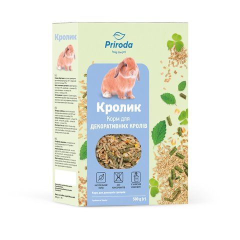 Корм Природа Кролик для декоративних кролів та інших домашніх гризунів 500 г PR241075 фото