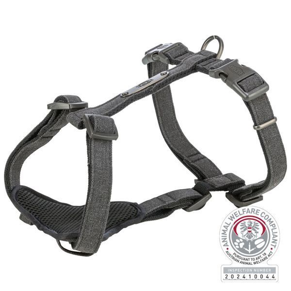 Шлея Trixie CityStyle H-harness для собак бавовна S&ndash;M 42&ndash;60 см 15 мм чорна 1969701 фото