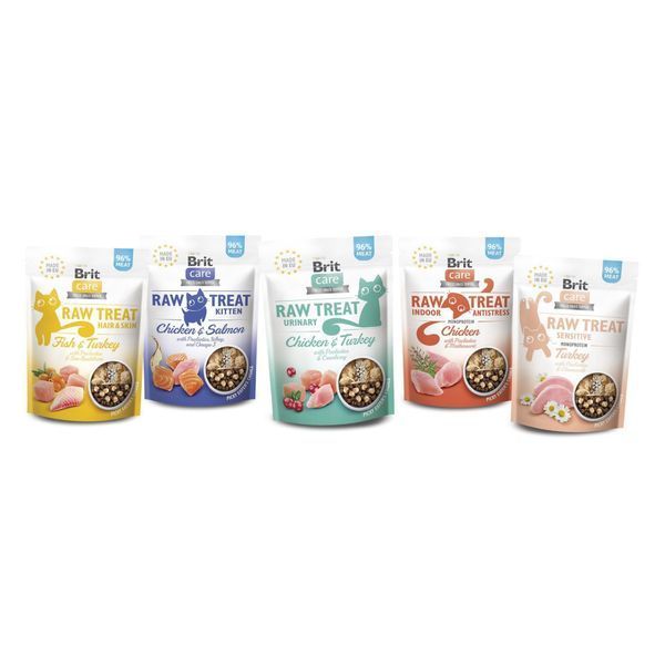 Ласощі Brit Raw Treat Freeze-dried Sensitive д/котів з чутливим травленням індичка 40 г 112191 фото