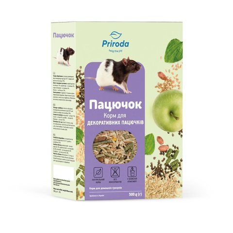 Корм Природа Пацючок для декоративних пацюків 500 г PR241073 фото