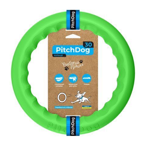 Кільце для апортировки PitchDog30, діаметр 28 см, салатовий 62385 фото
