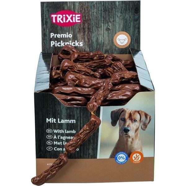 Ласощі Trixie Premio Picknicks для собак Сосиски з ягням 8 см 8 г 200 шт 2755 фото
