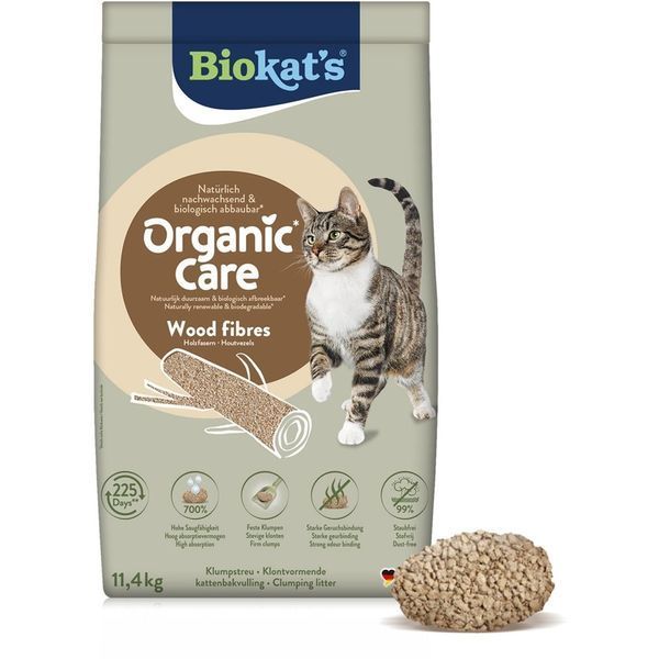 Наповнювач деревний Biokats для котячого туалету Organic Care 30л/11,4кг G-617510 фото