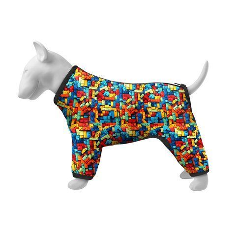 Вітровка для собак WAUDOG Clothes, малюнок "Блоки", XS25, В 36-38 см, С 26-28 см 386-4056 фото