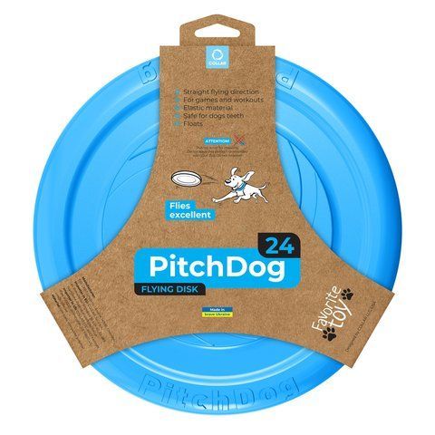 Ігрова тарілка для апортировки PitchDog, діаметр 24 см блакитний 62472 фото