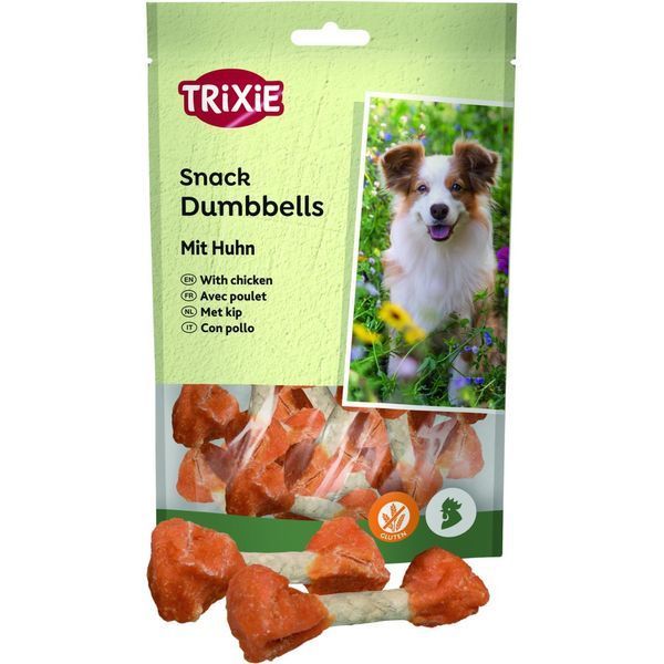 Ласощі Trixie Dumbbells with Chicken для собак кісточки з куркою 100 г 31533 фото